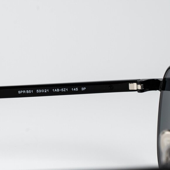 Prada Men Sunglasses Black Polarized Round PRB51S 1AB5Z1 NEW AUTHENTIC - Picture 9 of 13